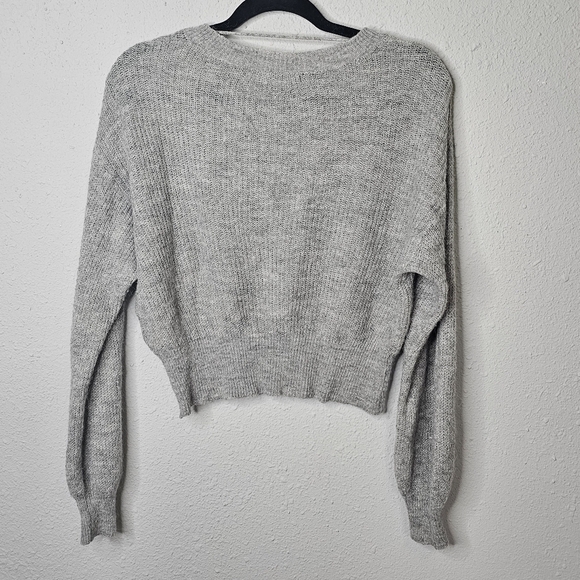 Vero Moda Alpaca Wool Blend Soft‎ Gray Crop Sweater Size L Large - Picture 7 of 12